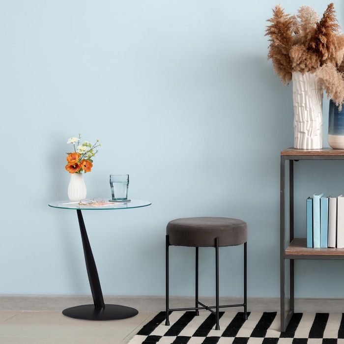 Table Console,Table D'appoint,Bout De Canapé Noir 220x35x75,5 Cm Verre Trempe Cfw782506 94049836