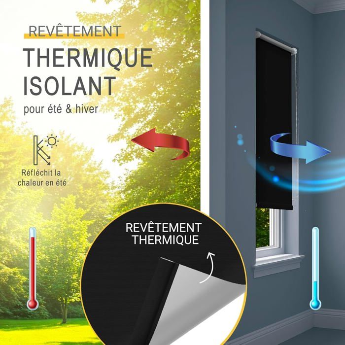 Allesin Stores Enrouleur Occultant Électriques avec ou sans Perçage, avec Moteur & Télécommande, pour fenêtre ou Porte, 100% Protection Solaire, Crème 65 x 100 cm (l x L