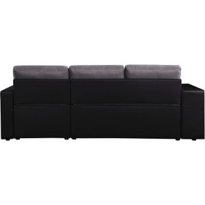 Canapé Lit 3 Places En Velours Corduroy Avec Ports USB-C Et éclairage LED, Canapé D'angle En L Moderne Avec Repose-pieds, Beige - Maison