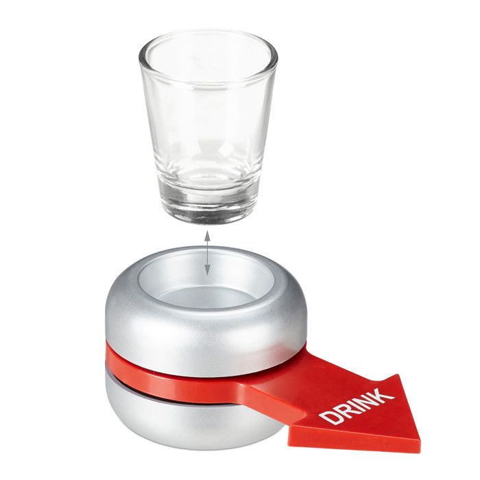 Jeu à Boire Spin The Shot - Flèche Tournante + Verre à Shot 2cl