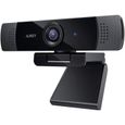 Aukey Webcam résolution d'enregistrement 1080p/30 fps Full HD avec microphone stéréo, pour chat vidéo et enregistrement-0