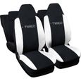 Lupex Shop Housses de siège auto compatibles pour Twingo Noir Blanche-0