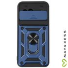 Coque pour téléphone - MAYAXESS - Google Pixel 8a - Antichocs - Cache caméra coulissant - Bleu Nuit