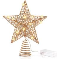 Unomor 20 x 24 étoile de décoration d'arbre de Noël avec 15 guirlandes LED pour la LAMPION DE DECO DE FETE - LANTERNE DE FETE