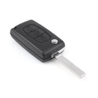Remplacement 3 Bouton clé de voiture Fob Porte-clés d'entrée Télécommande télécommande porte-clé avec lame