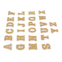 Fdit patchs thermocollants 26 pièces lettres anglaises patchs or lettres anglaises Design coton Durable largement utilisé