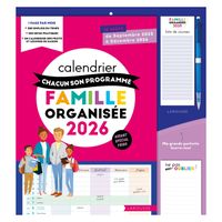 Calendrier Mural 2026 Grand Format A1 - Planificateur Annuel Complet | Pour Famille, Bureau, école