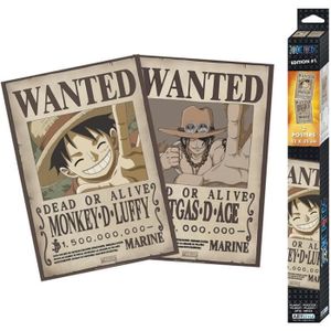 Poster One Piece: Lot De 6 Posters Manga +10 Cartes Prime Avis De Recherche  One Piece Wanted- Affiches Pour Tableau Decoration[32] - Cdiscount Maison