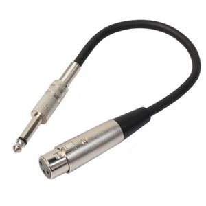 Tisino Câble XLR vers Jack 6,35 mm, Câble XLR Femelle vers Jack Stéréo TRS  6.35 mm pour Hautparleur, Microphone, Amplificateur, Mixeur- 1M