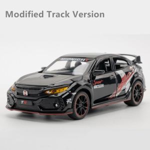 VOITURE - CAMION Noir modifié 2 - Modèle De Voiture Honda Civic Type-r En Alliage 1:32, Véhicules De Sport En Métal, Collectio