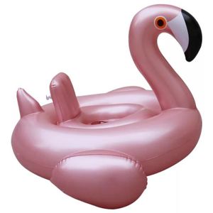 BOUÉE - BRASSARD Flamingo en or rose - Bouée De Natation Gonflable Pour Bébés De 0 À 4 Ans, Anneau De Natation, Siège Pour Béb