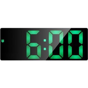 HORLOGE - PENDULE Horloge électronique, affichage à LED Silencieux, réveil électronique à commande vocale, batterie rechargeable à double usage