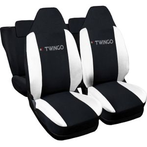 HOUSSE DE SIÈGE Lupex Shop Housses de siège auto compatibles pour Twingo Noir Blanche