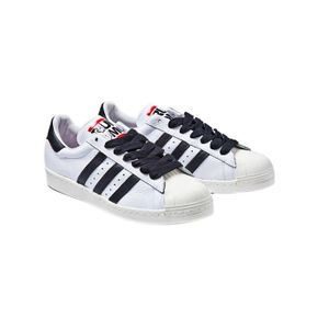 BASKET adidas Superstar 80s M17513 Run DMC Blanc noir bas