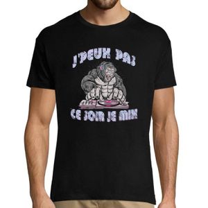 T-SHIRT T t-shirt Homme DJ Gorille | Tee t-shirt Humour Fu