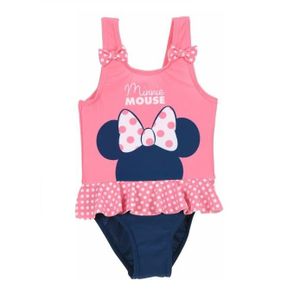 Visiter la boutique DisneyDisney Maillot de bain Minnie Mouse pour fille de 3 à 8 ans original et officiel de mer été 2020 Blanc et bleu à rayures 