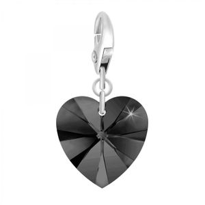 Charm coeur or rose boite rouge argent pour bracelet