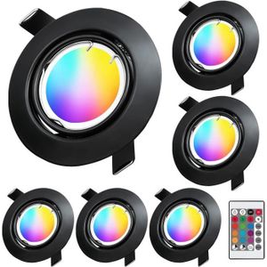 ENCASTRABLE - MINI SPOT LED - RGB - 24V - 5 PIECES - NOIR