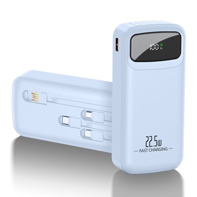 Power Bank 20000 MAh 22.5W - Charge Rapide PD3.0 QC4.0 - Écran LCD Batterie - 3 Sorties / 2 Entrées - Noir - Pour Smartphones, Tablettes