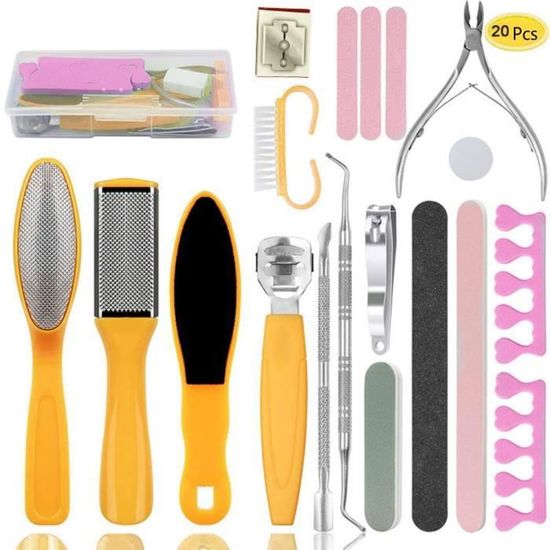 Kit De Pédicure Avec Râpe Et Limes - Set D'Accessoires Pour Soins Des Pieds