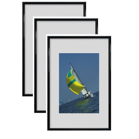 Upsimples Lot De 3 Cadres Photo 21x29.7cm, Cadre A4 Noir, Pour Photos, Images, Affiches, Puzzle