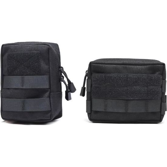 Sacoche Ceinture Tactique TRIWONDER - Noir Molle EDC Multifonction - 3 Poches