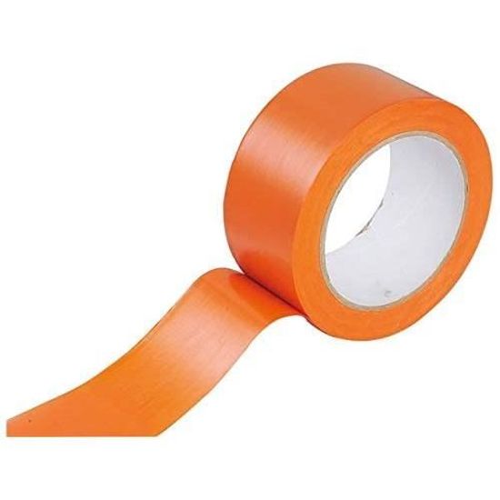 Ruban adhésif de Chantier Rouleau de masquage PVC orange Format 33 mètres x 50 mm Btp Travaux de plâtrage et peinture lot de 3 Isolant Bâtiment 
