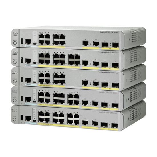 Cisco Catalyst 3560CX-12TC-S - Commutateur - Géré - 12 x 10-100-1000 + 2 x SFP Gigabit combiné