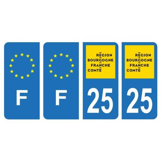 Autocollant immatriculation Région Franche-Comté