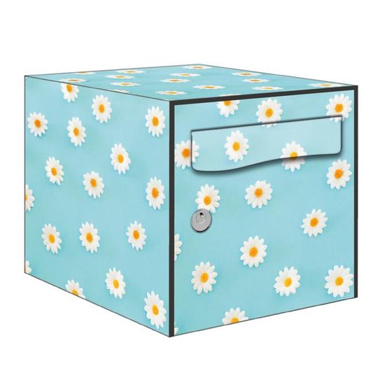 Autocollant Mural Marguerite - Décoration Florale Blanche, Dimensions ~60x32 Cm, Autocollant PVC Amovible Pour Murs Lisses
