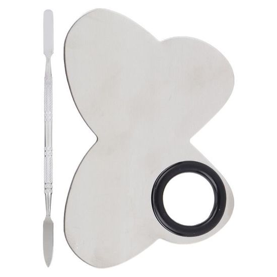 Palette De Mélange En Acier Inoxydable – Pour Nail Art Et Maquillage – Portable Et Facile à Nettoyer