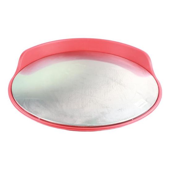 Miroir De Sécurité Convexe Grand Angle 30 Cm - Surface En PC Incassable, Réglable En Hauteur Et Orientation - Pour Garage, Entrepôt, Angle Mort - Montage Sur Poteau (60 Mm De Diamètre)