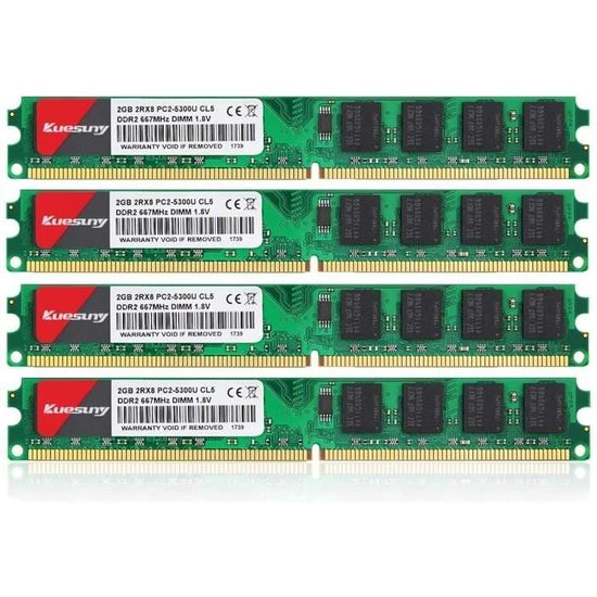 Barrette mémoire DDR2 667MHz 2Go PC2-5300 GOLDEN MEMORY prix tunisie