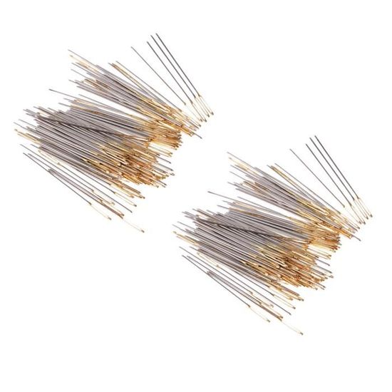 Aiguilles à Perles Extra-longues Et Fines - Diamètre 0,6mm, Longueur 12mm - Aluminium Argenté - Lot