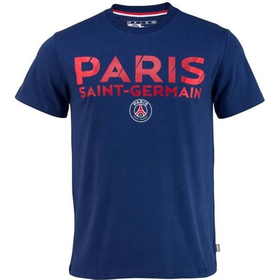 T-shirt Officiel Paris Saint-Germain PSG - Collection Homme, 100% Coton, Produit Licencié