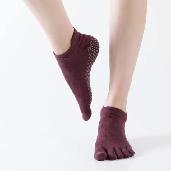 Lot De 6 Paires De Chaussettes De Yoga Pour Femme - Respirantes Avec Grips Antidérapants