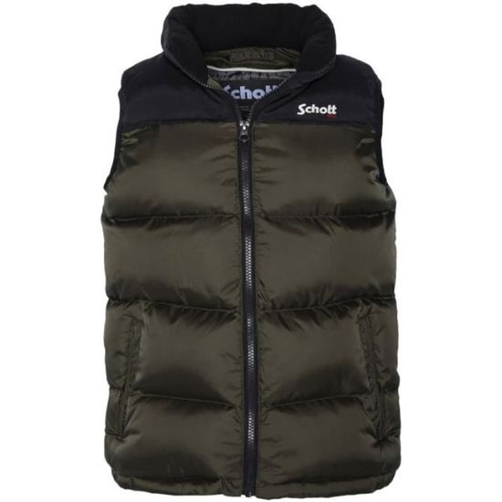 Doudoune sans manche Schott UTAHVB Enfant Ref. UTAHVB KAKI. Couleur Vert kaki. Details. Capuche sous col micro polaire. Col Vert Cdiscount Pret a Porter