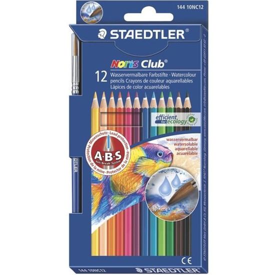 STAEDTLER 12 Crayons Aquarellables + Pinceau