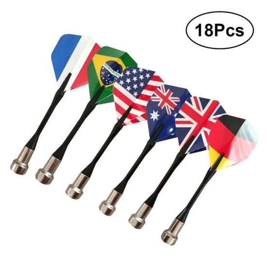 Lot De 12 Ailettes De Fléchettes Avec Tiges Intégrées Flintronic - Filetage 2BA 75mm Standard Multicolores