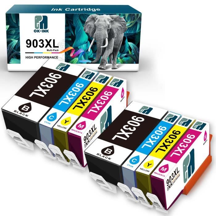 Pack de 4 Cartouches d'encre HP 903 pour Officejet 6950 / 6951, HP