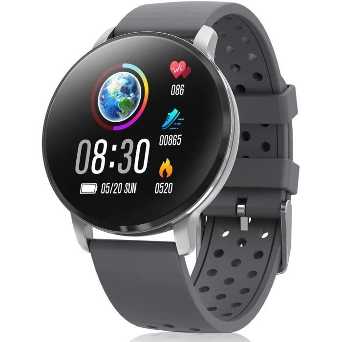 CatShin Montre Intelligente de Suivi de la Forme Physique avec Moniteur Cardiaque - CS06 Podomètre de Suivi d'activité IP68 étanche