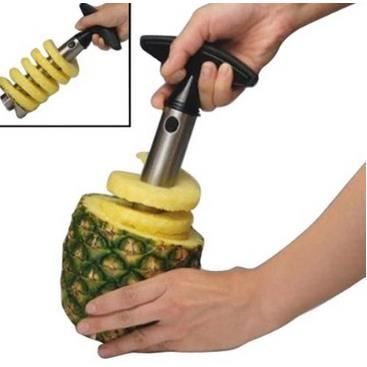 COUPE ANANAS EPLUCHEUR DECOUPE VIDE TRANCHE TRANCHEUR INOX EFFICACE RONDELLE