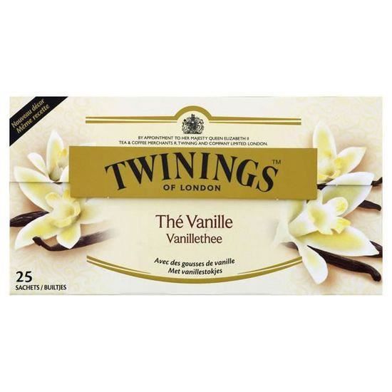 LOT DE 4 - TWININGS - Thé noir à la Vanille - 20 sachets