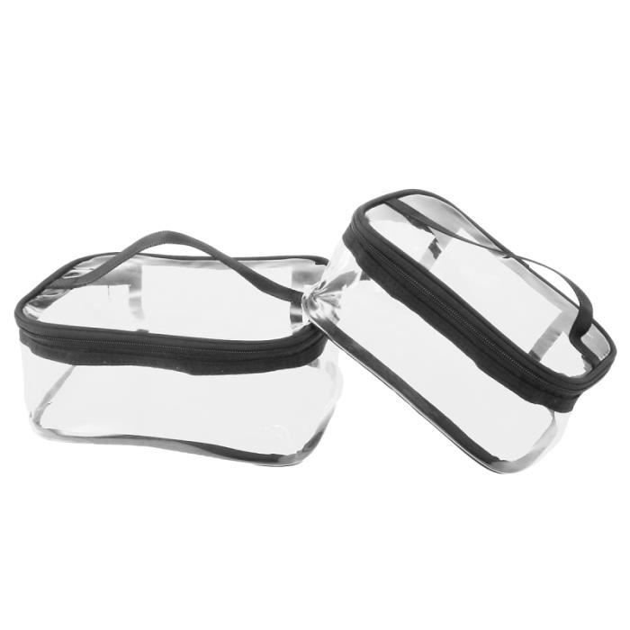 2 pièces sacs de maquillage étanche transparent trousse de toilette portable de sac de BOITE DE RANGEMENT APPAREIL DENTAIRE
