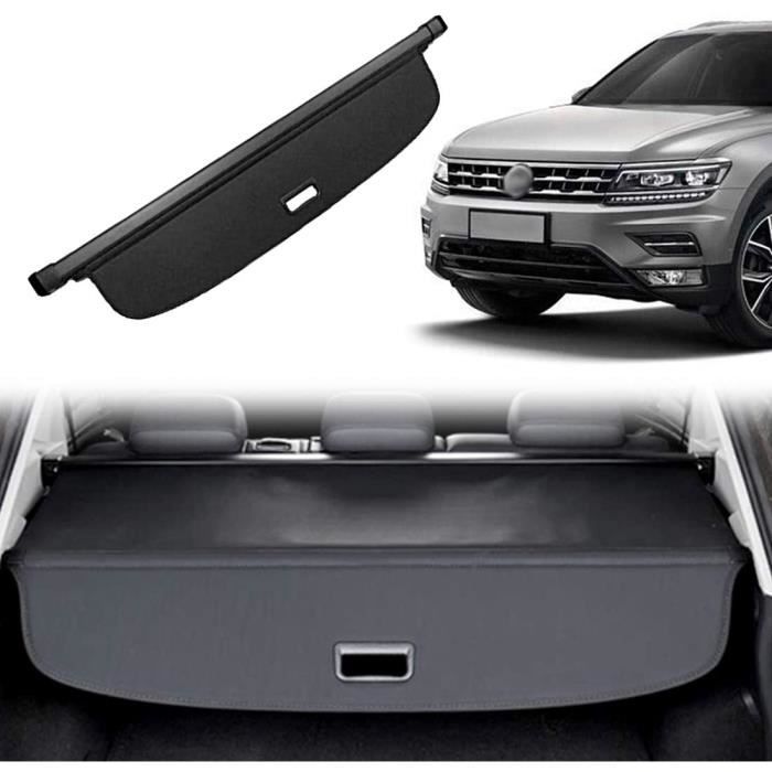 Étagère Arrière Rétractable De Coffre pour Volkswagen VW Tiguan 2009-2015 Noir Housse Colis Cargo Coque Cache-Bagages Couvert 377