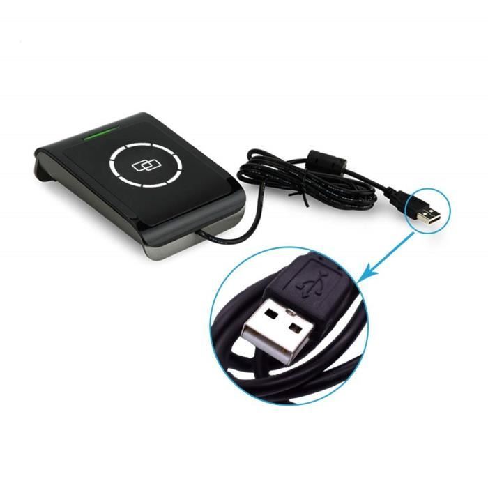 Lecteurs de carte mémoire externes NFC RFID Lecteur de Cartes à puce Smart Card Reader Writer Contactless IC Cards Reade 67883