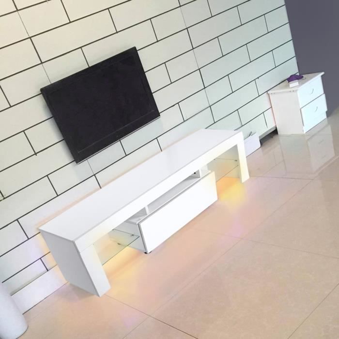 Meuble TV mural Ensemble de séjour contemporain avec bande de LED HB046