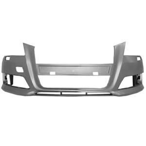 Pare chocs avant pour AUDI A3 II ph.3 (3 portes) 2008-2012, trous radars amp lave phares, à peindre.