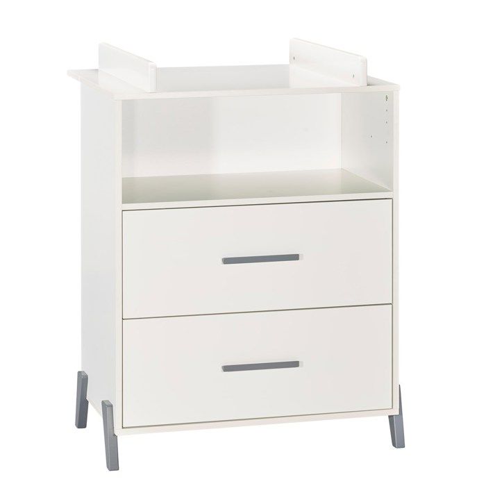 Babyprice - JOY GRIS - Commode 2 Portes et 1 Niche