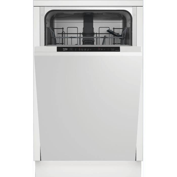 Lave-vaisselle tout intégrable BEKO LVI42F - L 45 cm - Blanc - 10 couverts - Moteur standard - 49 dB